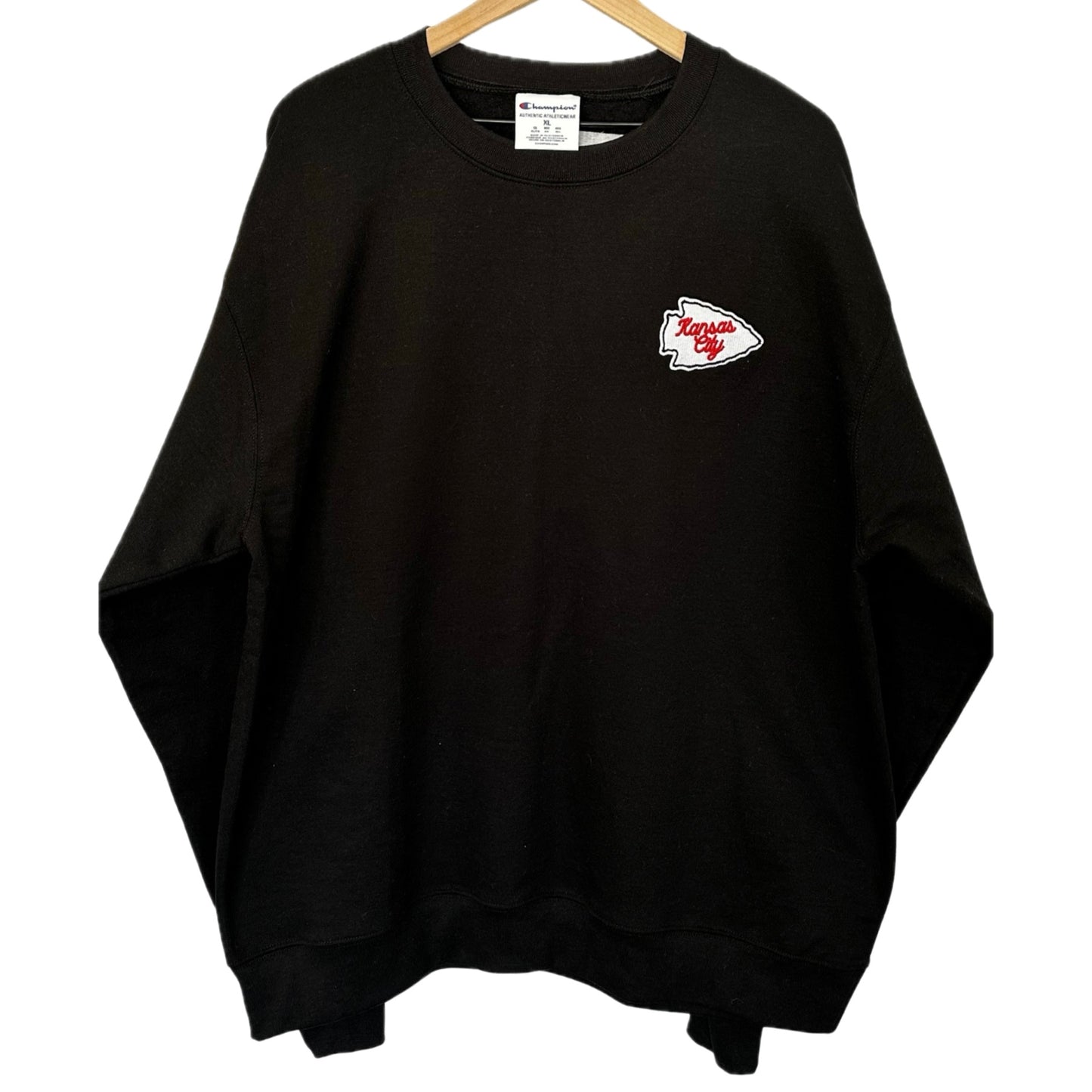 Arrowhead Embroidered Black Crewneck Sweatshirt