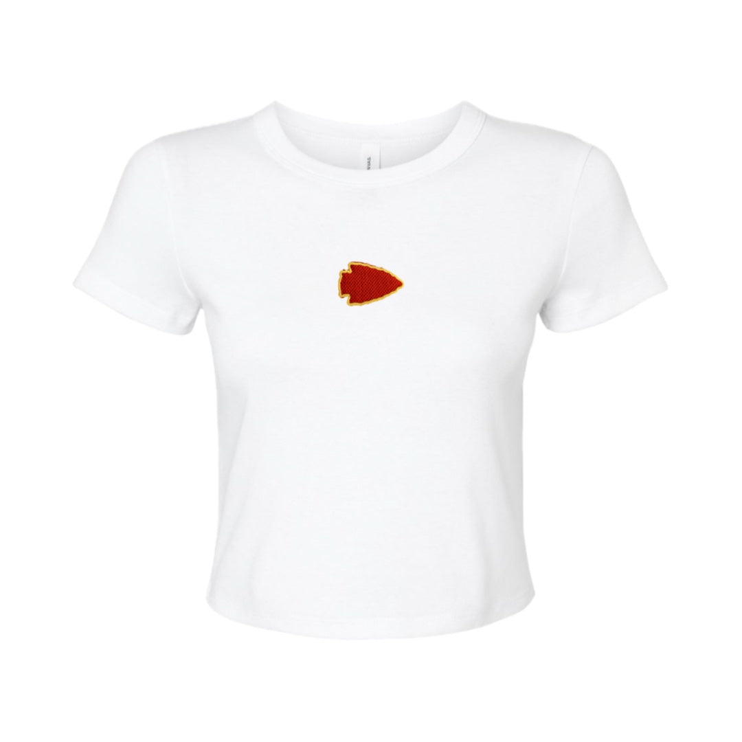 Arrowhead Women's White Cropped Tee