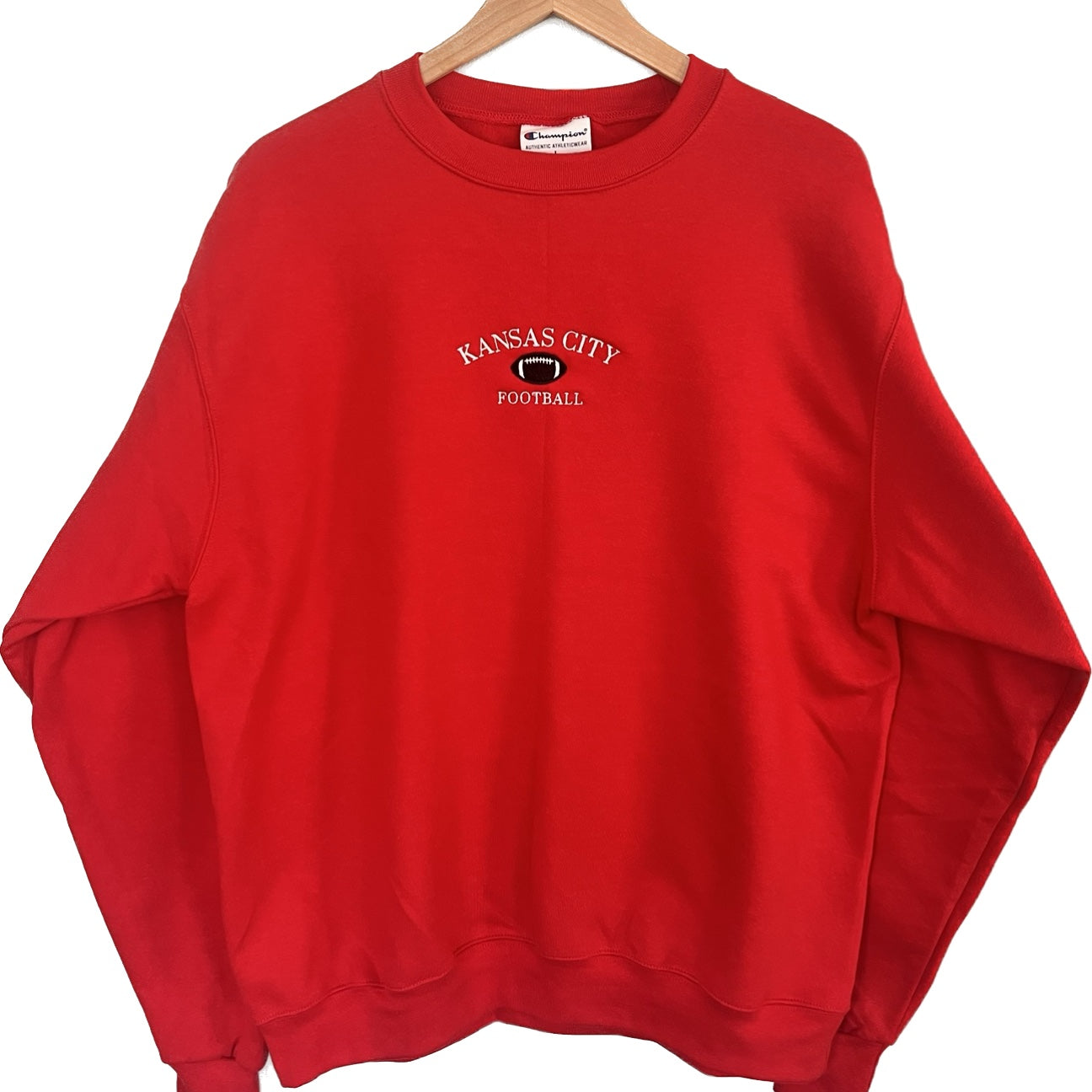 Kansas City Football Red Crewneck Sweatshirt