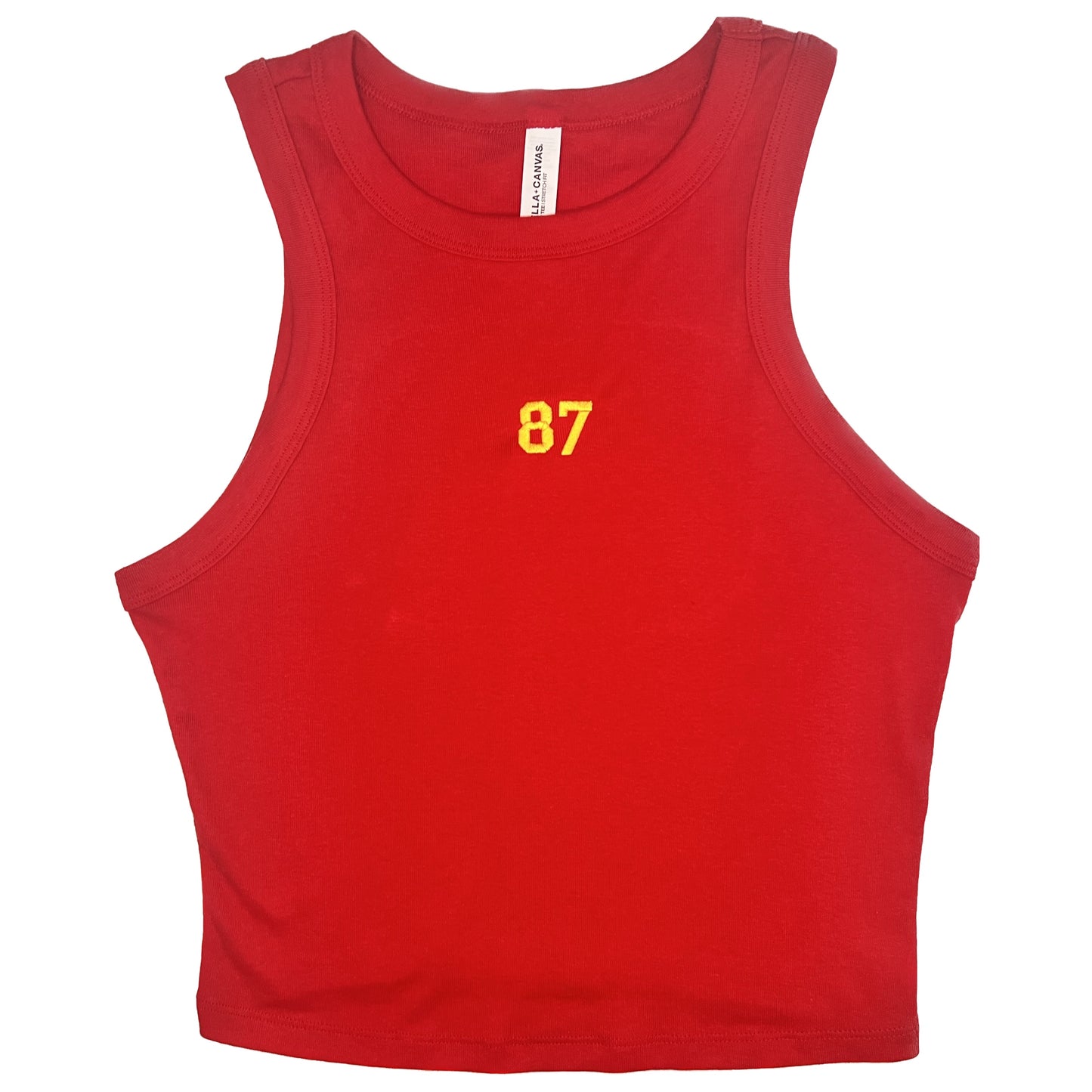 #87 Original Red Women's Cropped Tank