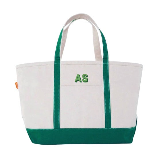 Embroidered Classic Tote in Shadow Font
