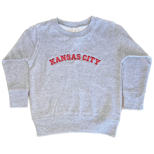 Kansas City Embroidered Toddler Crewneck Sweatshirt