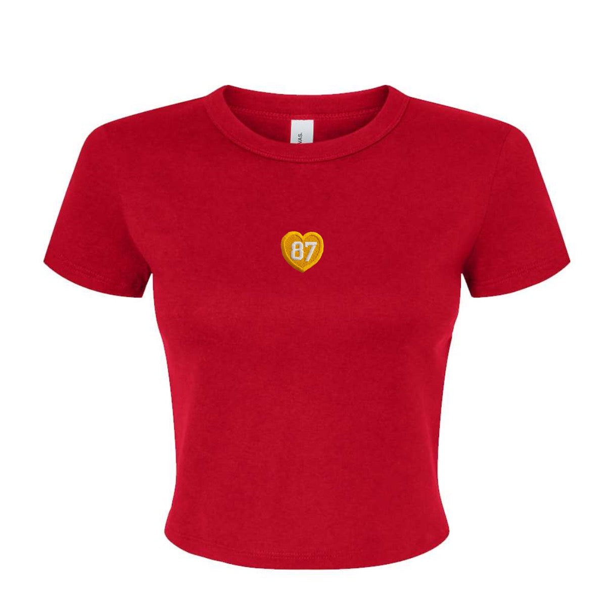 #87 Red Heart Women's Cropped Tee